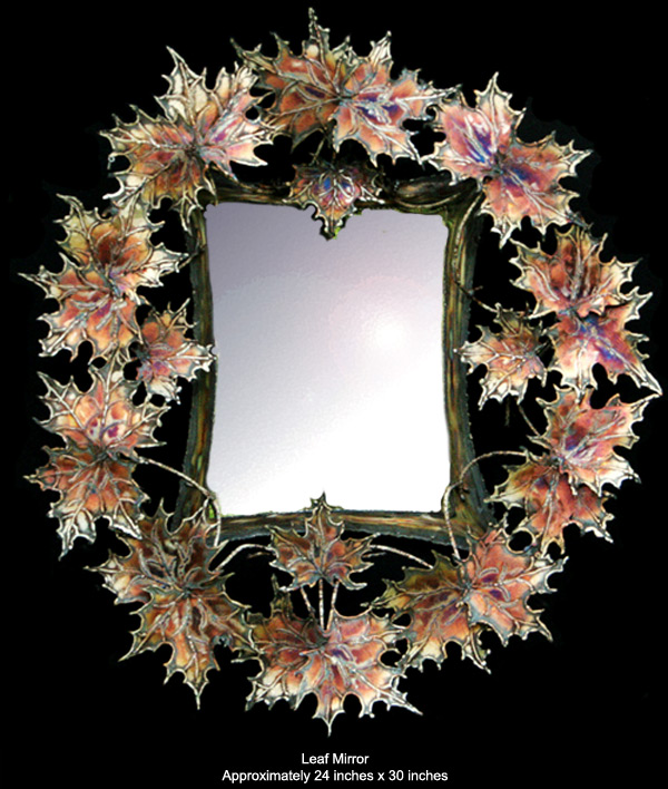 Leaf Mirror - approximately 24